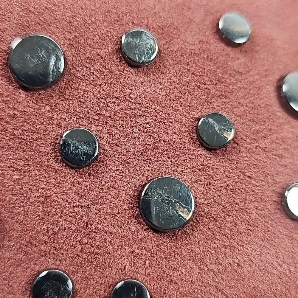 DKNY WES COLLECTION STUDDED BOHO SUEDE BAG OXBORD‎ SHOULDER HOBO PURS…